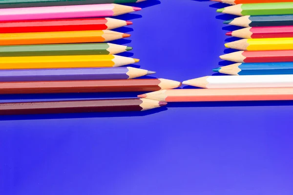 Kolorowe ołówki, gama kolorów — Zdjęcie stockowe