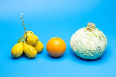 Lahana yeşili, portakal turuncu ve limon sarısı, turunçgil ve sebze