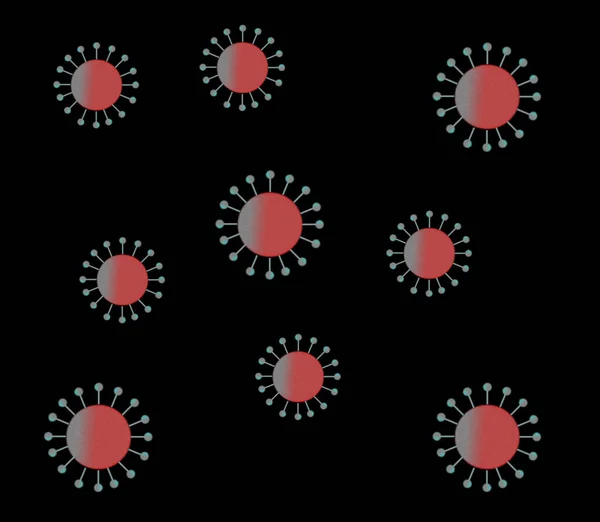 Covid Coronavirus Adlı Virüsün Bulaşıcı Hastalığı Hava Yollarında Yayılıyor — Stok fotoğraf