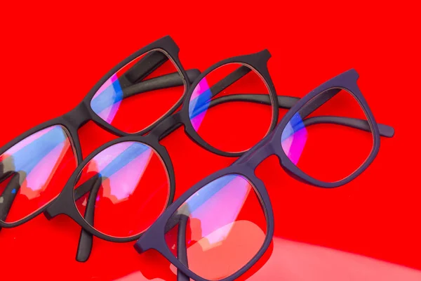 Brillen Lenzen Voor Bescherming Van Ogen Visuele Gezondheid Van Mensen — Stockfoto