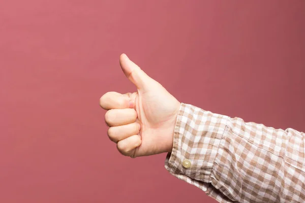 Perfección Una Mano Adulta Con Los Cinco Dedos Haciendo Signos — Foto de Stock