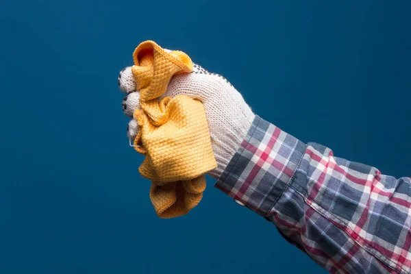 Professionele Handen Beschermd Met Industriële Handschoenen Handschoenen Voor Handbescherming Handen — Stockfoto