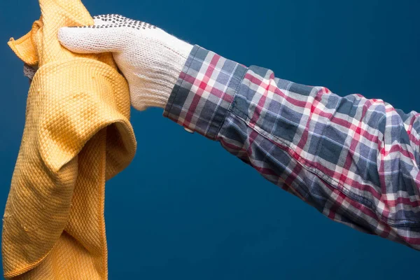 Professionele Handen Beschermd Met Industriële Handschoenen Handschoenen Voor Handbescherming Handen — Stockfoto