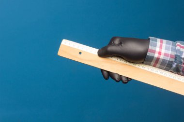 Teknik çizim işleri için öğrenci yönetici, ölçü cetveli santimetre cinsinden