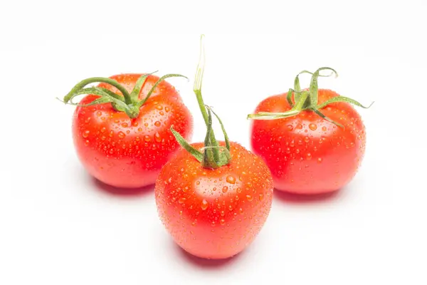 Tomates Pommes Fruits Rouges Pour Les Salades Manger Crues Pleines — Photo