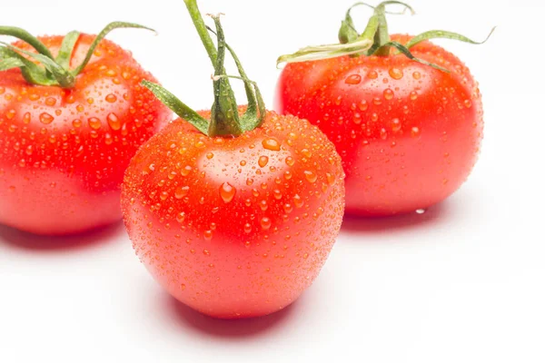 Tomates Manzanas Frutas Rojas Para Ensaladas Para Comer Crudas Llenas — Foto de Stock