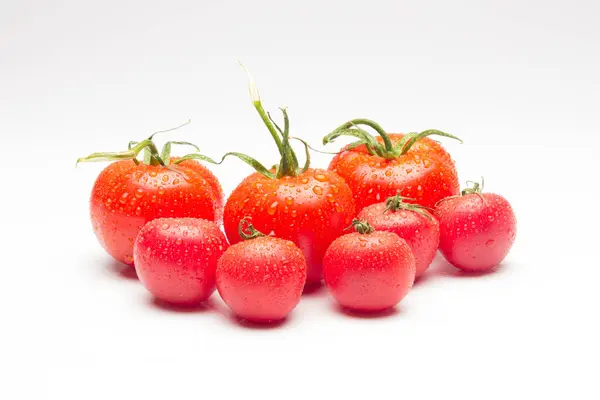 Rajčata Jablka Červené Ovoce Pro Saláty Jíst Syrové Plné Vitamínů — Stock fotografie