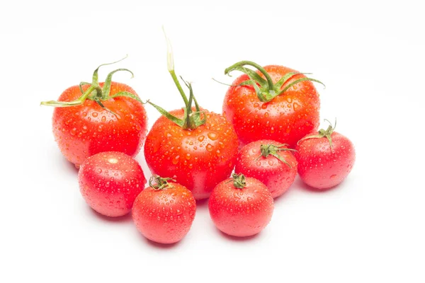 Tomates Pommes Fruits Rouges Pour Les Salades Manger Crues Pleines — Photo