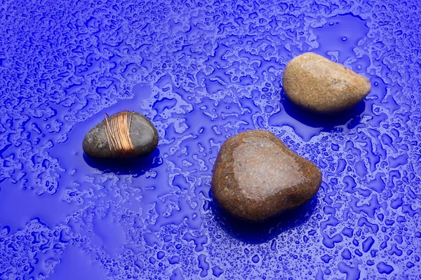 Various Minerals Stones Composing Relaxing Forms Backgrounds Full Water Drops — Stock Photo, Image