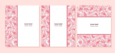 Grafik gelinciklerin çiçek tasarımı. Beyaz arka planda böğürtlenli kırmızı haşhaş çiçekleri ve metin için boşluk.