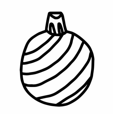 Vektör Noel ağacı dekorasyonu. Kandinav tarzı. Karalama çizimi çizimi çizimi. Arkaplan, ağ ve renkler için tasarım..