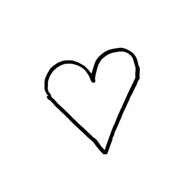 Vektorové Srdce Valentýna Dekorace Izolovaném Pozadí Skandinávský Styl Únor Doodle — Stockový vektor
