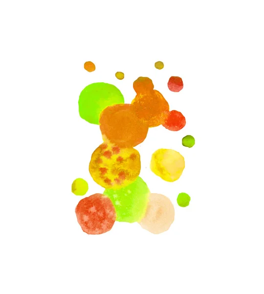Aquarela vermelha, amarela e verde blot.Abstract textur aquarela — Fotografia de Stock