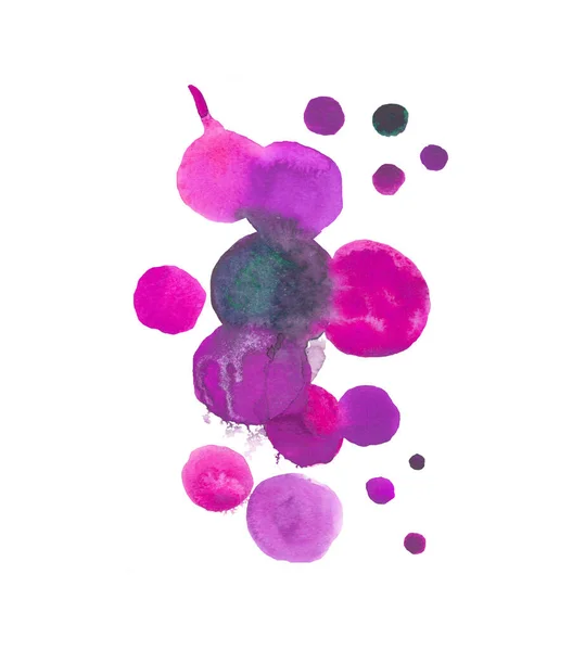 Aquarela rosa blot.Abstract textura aquarela mão isol desenhado — Fotografia de Stock