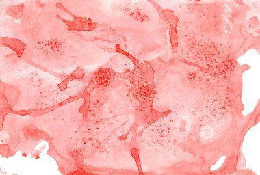 Suluboya kırmızı doku, lekeler ve sıçramalar. Düğünler için tasarım,