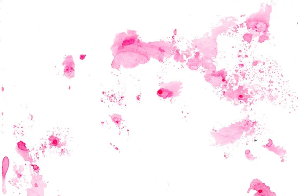 Watercolor pink textures. Spots, lines and hearts by St. Valenti — Stock Photo, Image