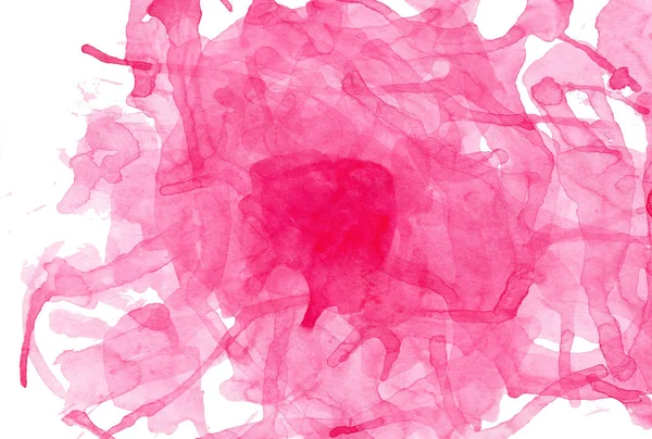 Watercolor pink textures. Spots, lines and hearts by St. Valenti — Stock Photo, Image
