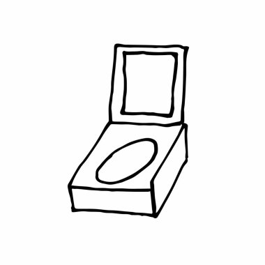 Bir pakette toz, gölge, kızarma ve el çizimi olsun. Beyaz izole bir arka planda siyah çizim çizimi. Resim, kartpostallar, tekstil, çıkartma, ambalaj için tasarım.