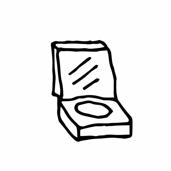 Bir pakette toz, gölge, kızarma ve el çizimi olsun. Beyaz izole bir arka planda siyah çizim çizimi. Resim, kartpostallar, tekstil, çıkartma, ambalaj için tasarım.