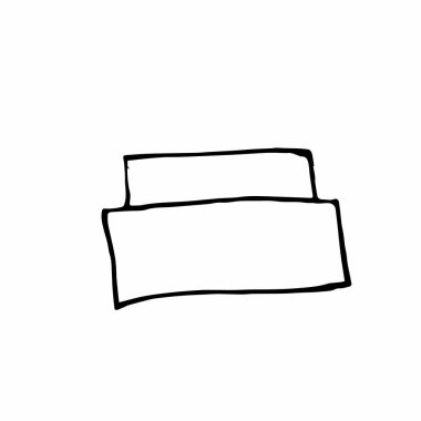 Birinci paket kremalı el çizimi. Beyaz izole bir arka planda siyah çizim çizimi. Resim, kartpostallar, tekstil, çıkartma, ambalaj için tasarım.