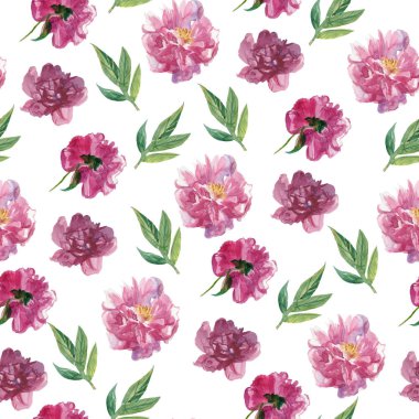 Pembe çamlı suluboya desenli. Beyaz üzerine yazdır