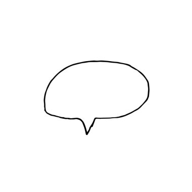 Siyah çizgide vektör sohbeti yorumu. Sosyal medya resimlemesi 