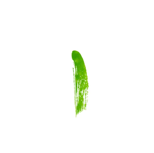 Suluboya yeşil leke. Soyut suluboya el izi. — Stok fotoğraf