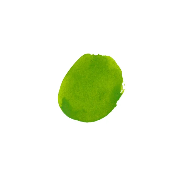 Watercolor green blot.Abstract watercolor texture hand drawn iso — Stock Photo, Image
