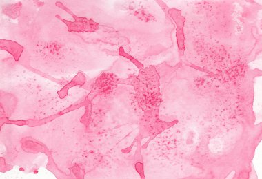 Watercolor pink texture. Bright splash illustration on a white isolated background. Design for social networks, web, print, postcard.