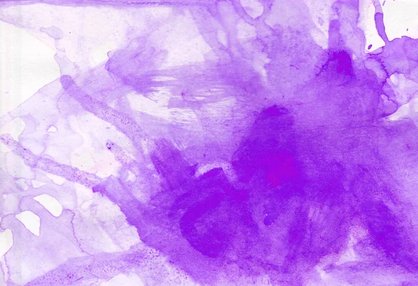 Акварель Текстурный Фиолетовый Фон Разводами Пятна Пятна Белом Фоне Иллюстрация — стоковое фото