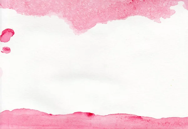 Watercolor Textural Pink Background Divorces Blots Stains White Background Illustration — Stock Photo, Image