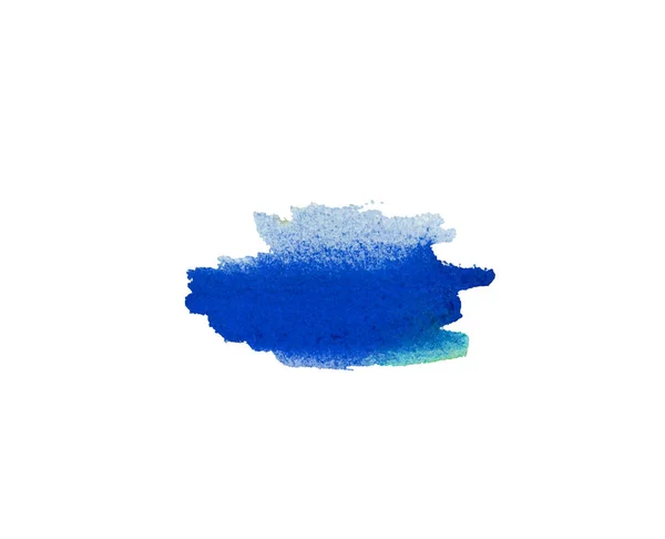 Classico Blu Acquerello Macchia Uno Sfondo Bianco Isolato Illustrazione Macchia — Foto Stock