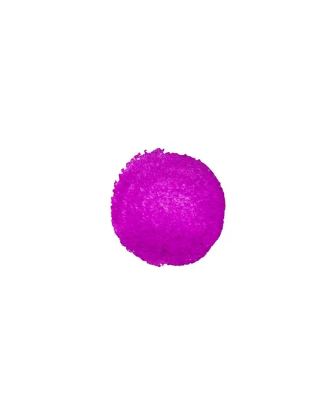 Uma Mancha Redonda Violeta Aquarela Fundo Isolado Branco Ilustração Mancha — Fotografia de Stock