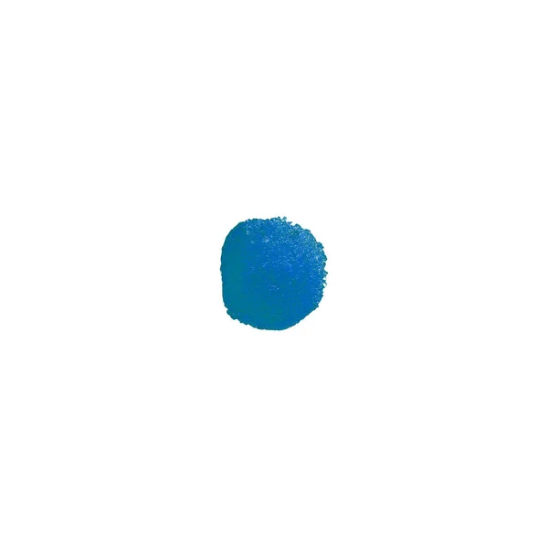 Uma Mancha Redonda Aquarela Azul Sobre Fundo Isolado Branco Ilustração — Fotografia de Stock