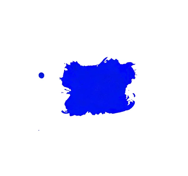 Clássico Azul Linhas Aquarela Mancha Fundo Isolado Branco Ilustração Mancha — Fotografia de Stock