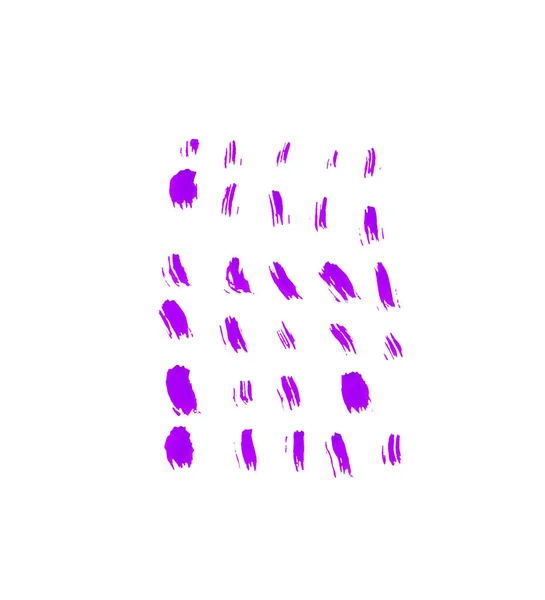 Бузкові Акварельні Лінії Плями Білому Ізольованому Фоні Ілюстрація Плями Краплі — стокове фото