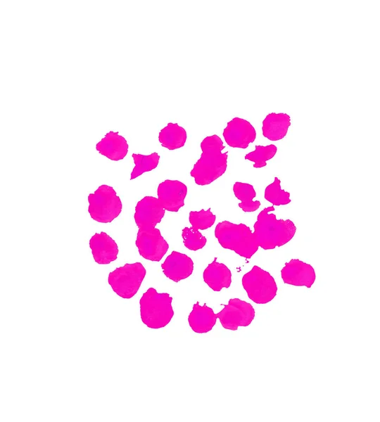Uma Aquarela Rosa Linhas Mancha Fundo Isolado Branco Ilustração Mancha — Fotografia de Stock