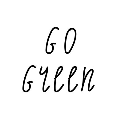 Vektör tek ekolojik harf yeşile döner. Ekolojik illüstrasyon, beyaz izole edilmiş bir arkaplan üzerine siyah çizgi çizer. Sosyal medya, web, kartlar, tekstil, ambalaj kağıdı, ambalaj kağıdı, baskı, boyama için tasarım.