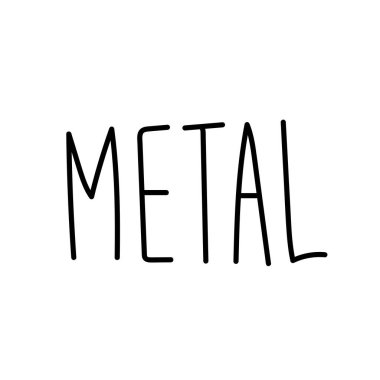 Vektör tek eko harfli metal. Ekolojik illüstrasyon izole edilmiş bir arkaplan üzerine siyah çizgi çiziyor. Sosyal medya, web, kartlar, tekstil, ambalaj kağıdı, baskı, boyama.