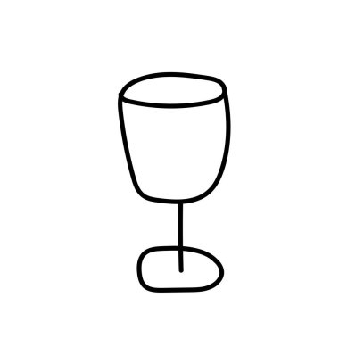 Vektör tek eko cam. Ekolojik illüstrasyon, izole edilmiş beyaz bir arkaplan üzerine siyah çizgi çiziyor. Sosyal medya, web, kartlar, tekstil, ambalaj kağıdı, baskı, boyama için tasarım.