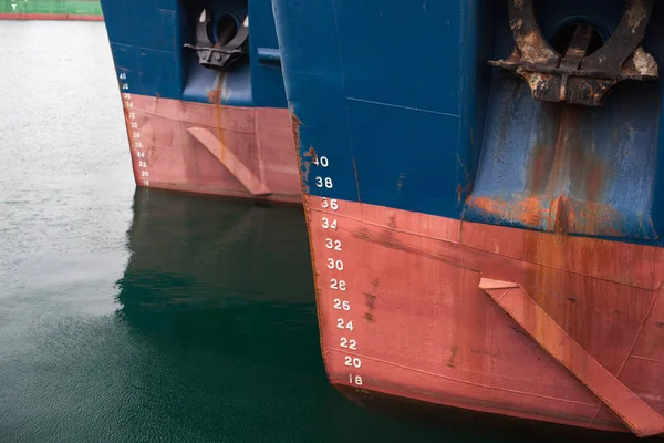 Porto âncora navio fundo — Fotografia de Stock