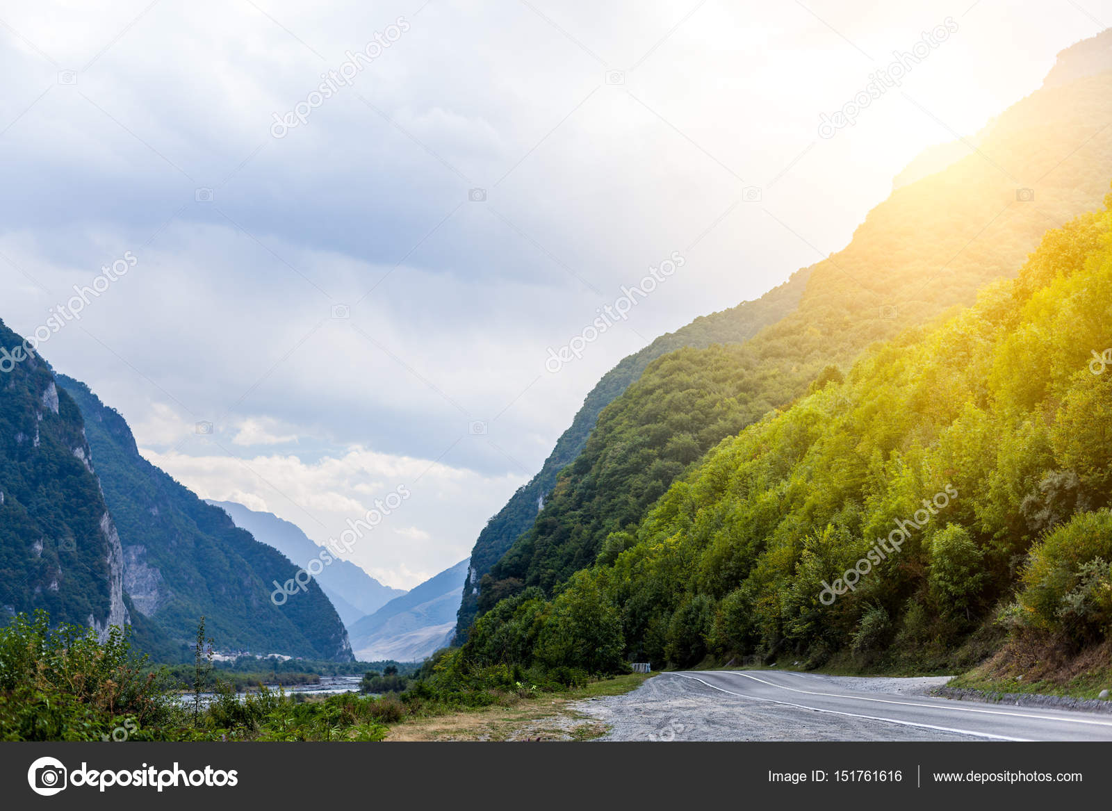 Cinematic Road Landscape Road Throuth The Mountains Stock Photo Image By C Andreonegin 151761616