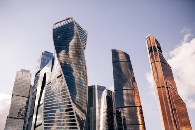 Moskova şehir manzaralı gökdelenleri Moskova uluslararası iş ce