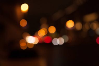 Ufuk soyut gece şehir ışık bokeh arka plan