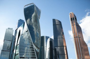 Moskova şehir manzaralı gökdelenleri Moskova uluslararası iş ce