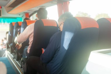 otobüs yolcu dikiz Mısır Sharm el Sheikh Şubat 2018 ile iç