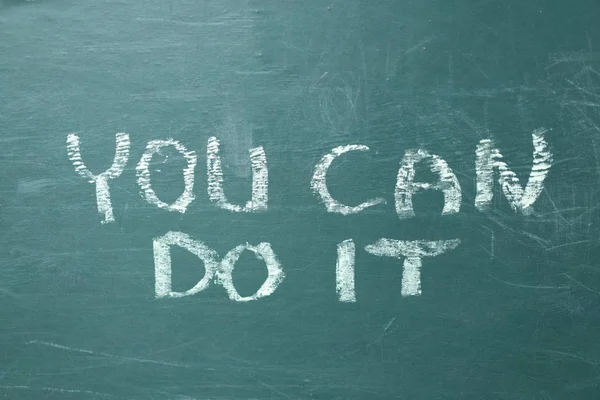 You can do it handwritten with white chalk on a green blackboar — Stock Photo, Image