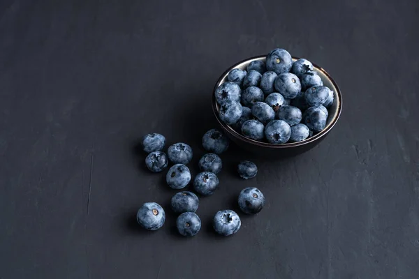 Áfonyás Antioxidáns Organikus Szuperélelmiszer Papírcsomagolásban Egészséges Táplálkozás Fogyókúra Érdekében Top — Stock Fotó