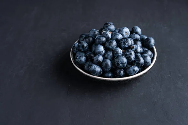 Áfonyás Antioxidáns Organikus Szuperélelmiszer Kerámia Tál Koncepció Egészséges Táplálkozás Fogyókúra — Stock Fotó