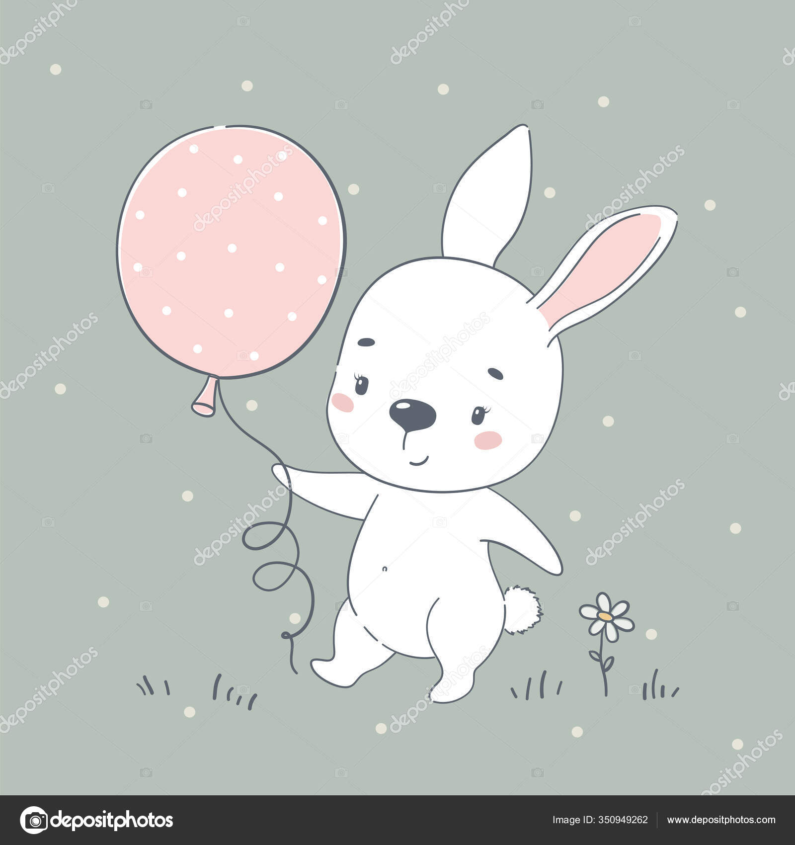 Cute Baby Bunny Cartoon Vector Illustration Illustration Hand Drawing Style  Stock Vector Image by ©Arina_Gladysheva #350949262